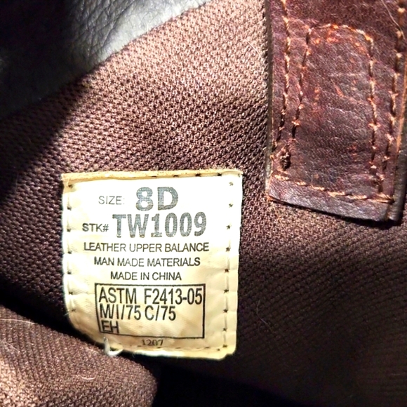 Tony Lama TLX Pitstop Steel Toe Leather Waterproof Work Boots Men's 8D - Picture 8 of 14